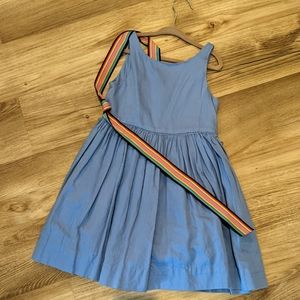 Polo rainbow belted toddler dress